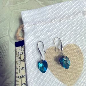 Earrings with Svavorski crystal blue 💙